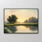 Wanderer's Path – green vintage canvas wall art print by Aspire Prints