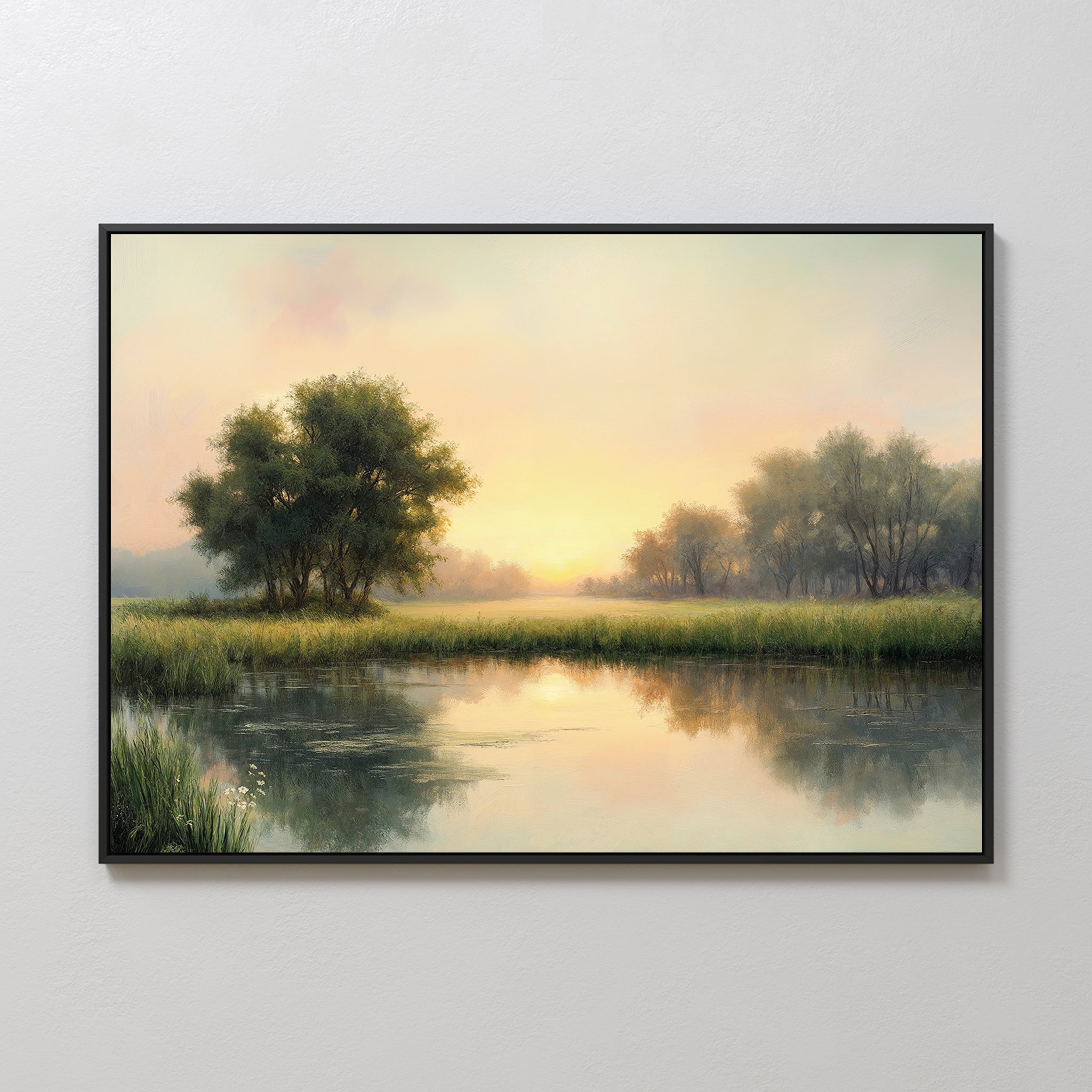 Wanderer's Path – green vintage canvas wall art print by Aspire Prints