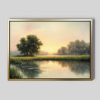 Wanderer's Path – green vintage canvas wall art print by Aspire Prints