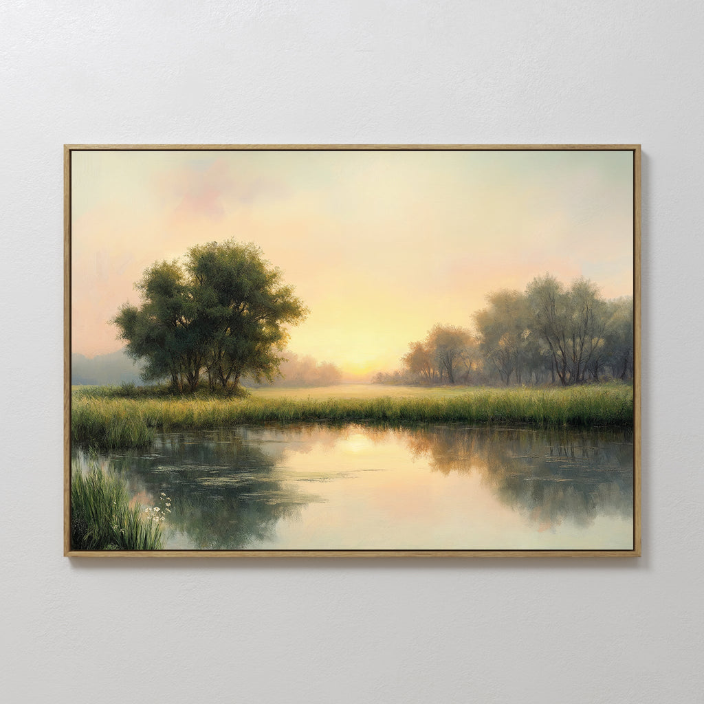 Wanderer's Path – green vintage canvas wall art print by Aspire Prints