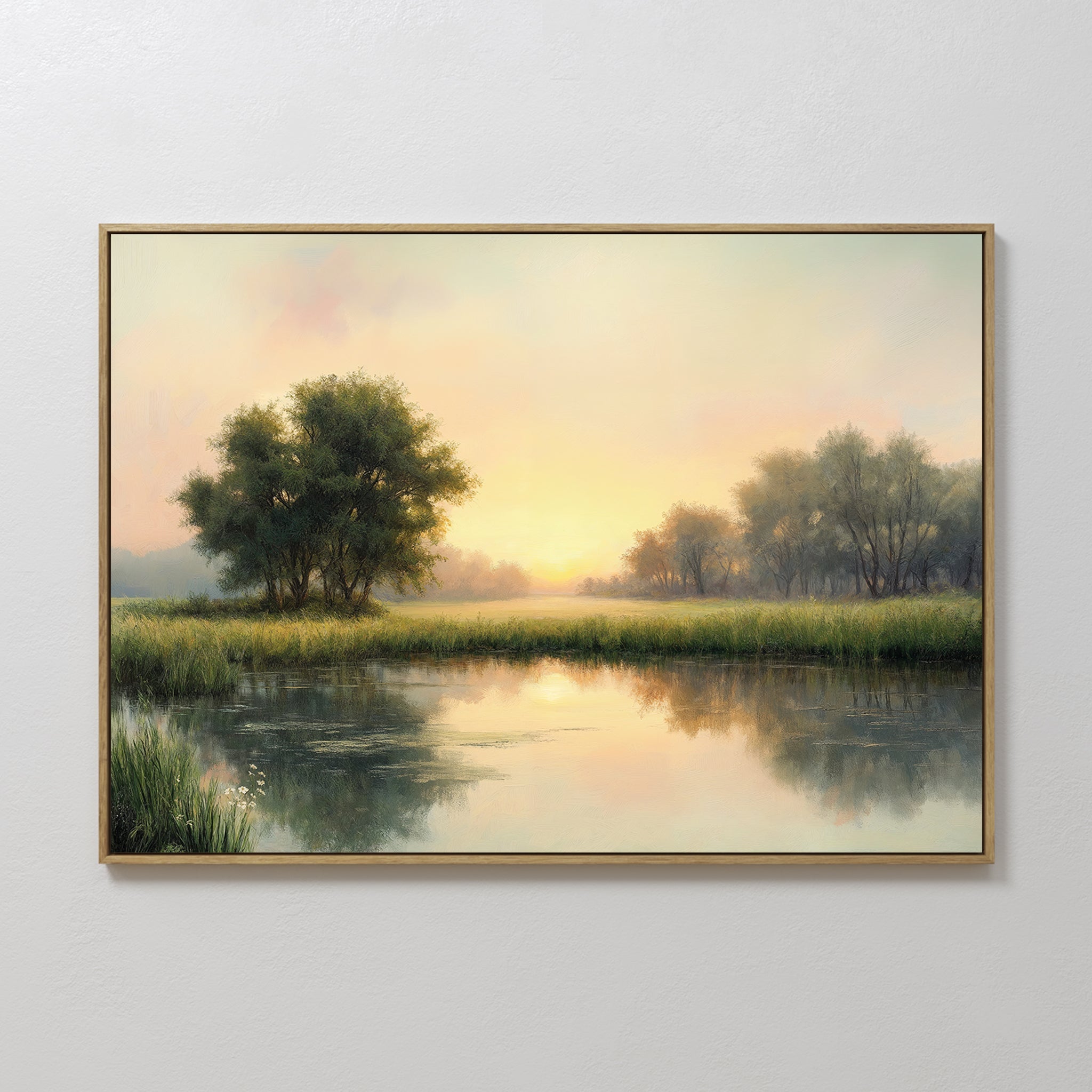Wanderer's Path – green vintage canvas wall art print by Aspire Prints