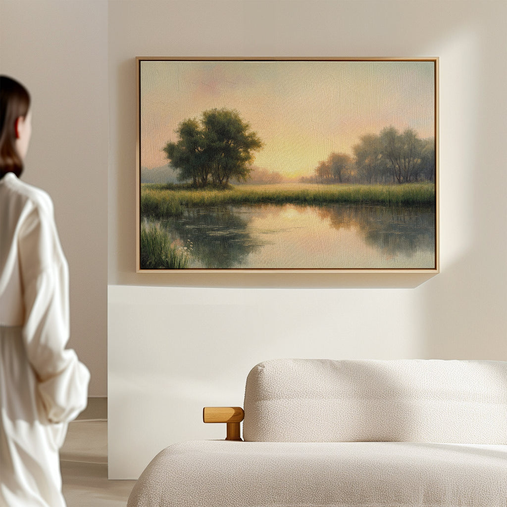 Wanderer's Path – green vintage canvas wall art print by Aspire Prints