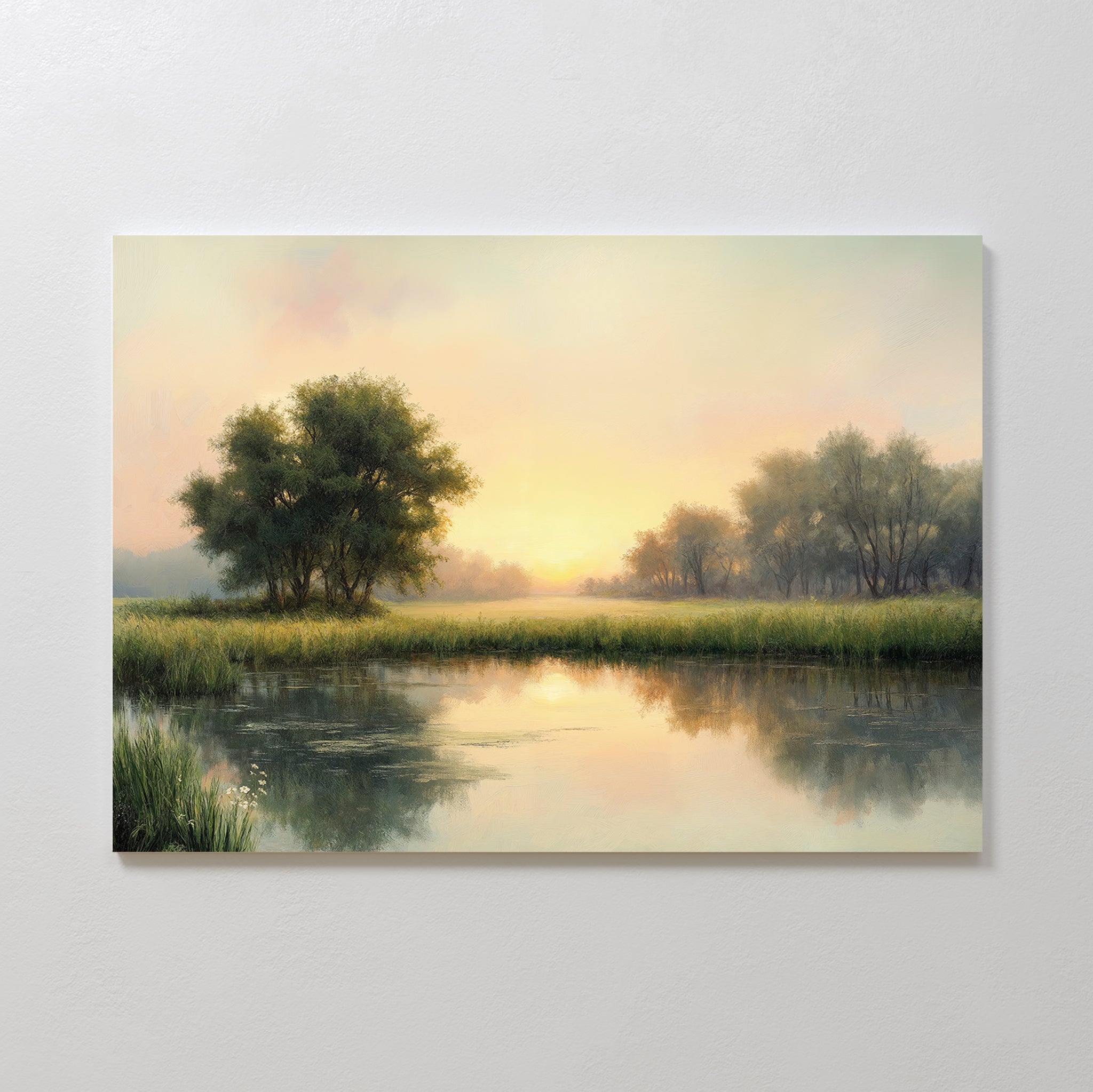 Wanderer's Path – green vintage canvas wall art print by Aspire Prints