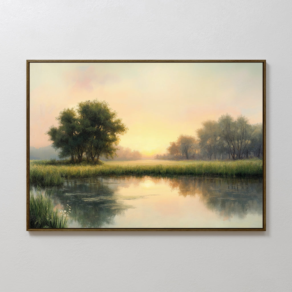 Wanderer's Path – green vintage canvas wall art print by Aspire Prints