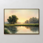 Wanderer's Path – green vintage canvas wall art print by Aspire Prints