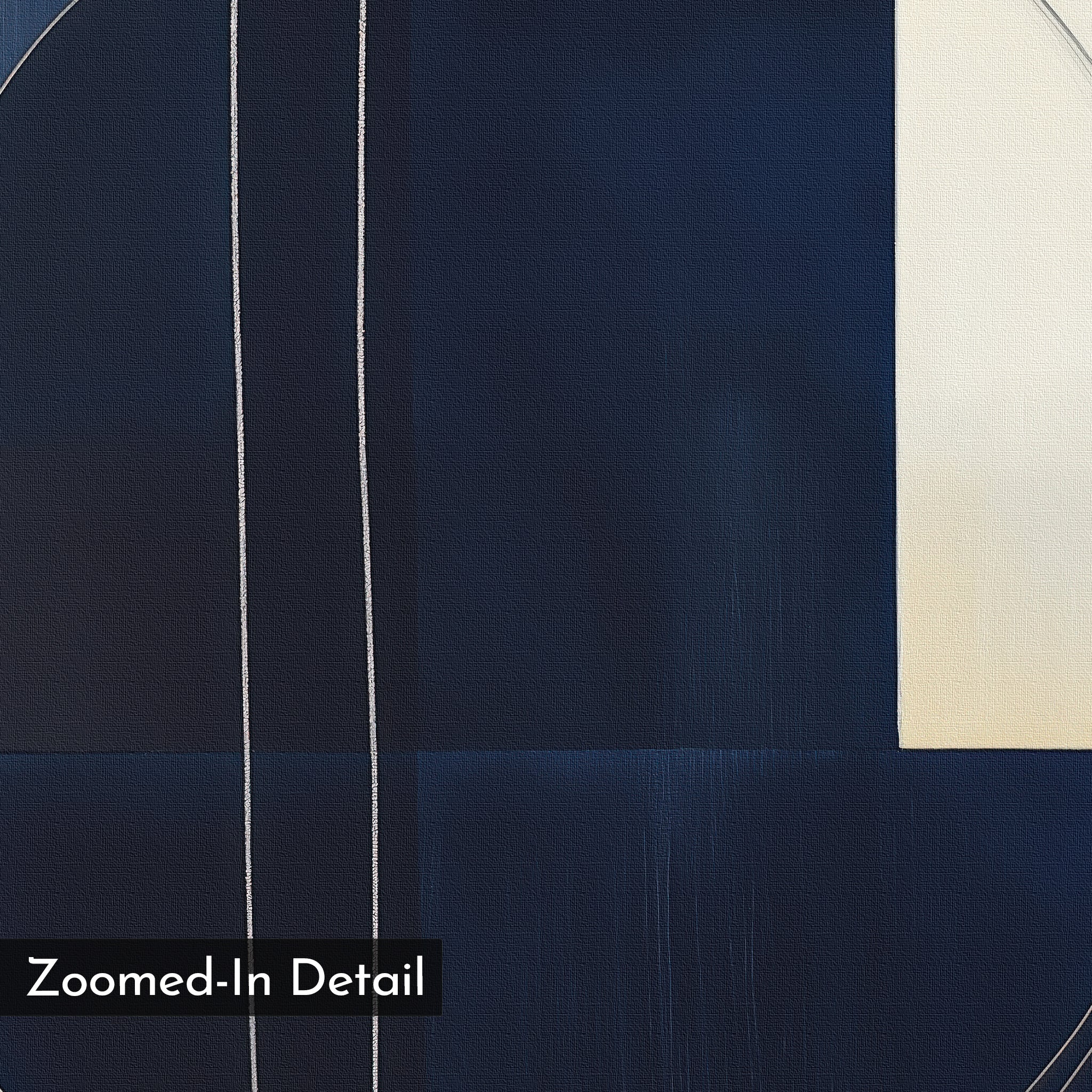 Orbits in Midnight – blue abstract canvas wall art print by Aspire Prints