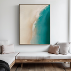 Whispers of the Tide – blue coastal canvas wall art print by Aspire Prints