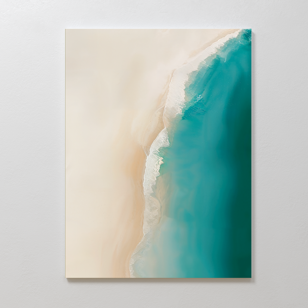 Whispers of the Tide – blue coastal canvas wall art print by Aspire Prints