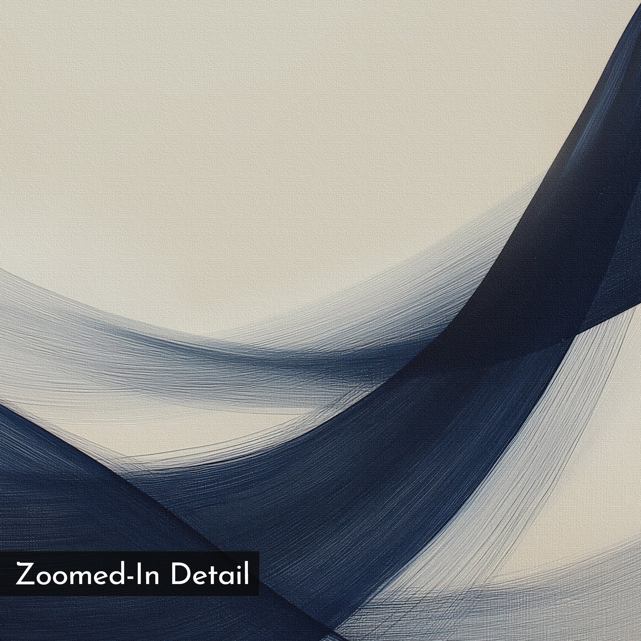 Whispers of the Deep – blue abstract canvas wall art print by Aspire Prints