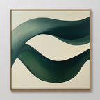 Whispers of the Verdant Tide Canvas Print – green abstract canvas wall art print by Aspire Prints