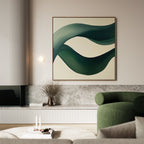 Whispers of the Verdant Tide Canvas Print – green abstract canvas wall art print by Aspire Prints
