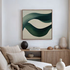 Whispers of the Verdant Tide Canvas Print – green abstract canvas wall art print by Aspire Prints
