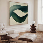 Whispers of the Verdant Tide Canvas Print – green abstract canvas wall art print by Aspire Prints