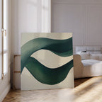 Whispers of the Verdant Tide Canvas Print – green abstract canvas wall art print by Aspire Prints