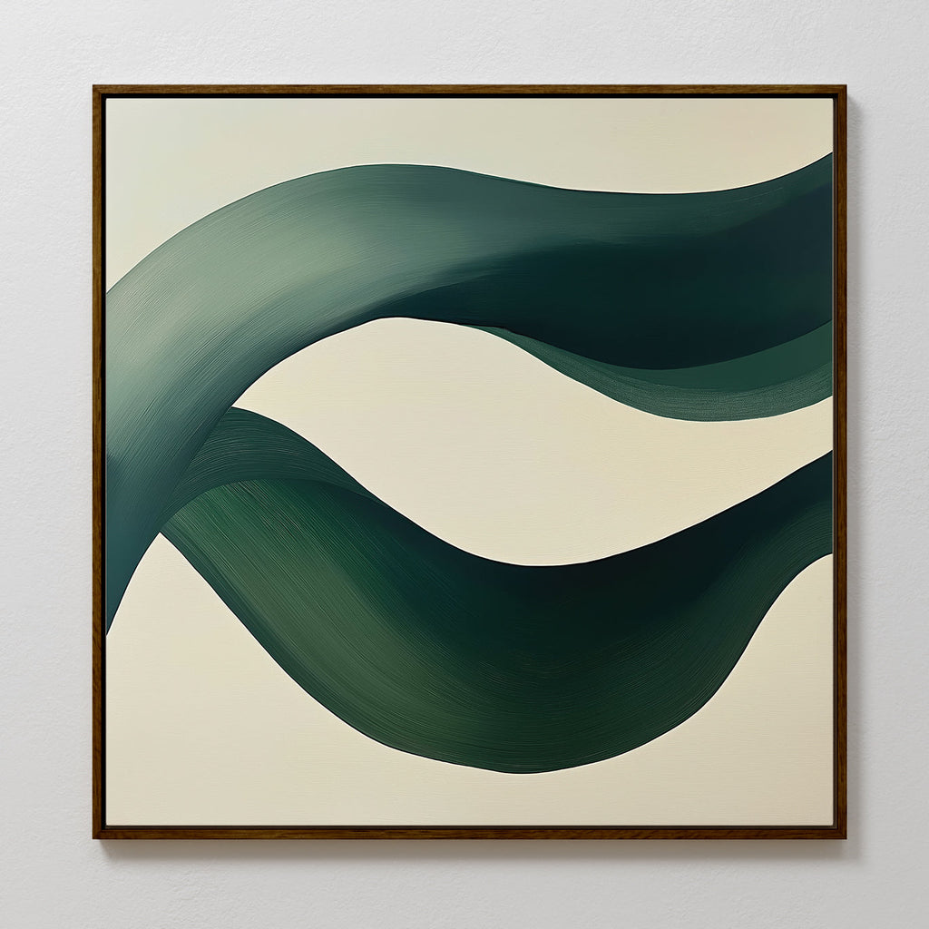 Whispers of the Verdant Tide Canvas Print – green abstract canvas wall art print by Aspire Prints