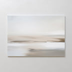 Whispered Sands Horizontal Canvas Print – beige and white abstract canvas wall art print by Aspire Prints