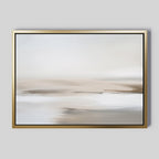 Whispered Sands Horizontal Canvas Print – beige and white abstract canvas wall art print by Aspire Prints