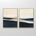 Whispers of the Tideline – Set of 2 Canvas Prints set of 2 – blue landscape canvas wall art by Aspire Prints