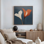 Whispers in Bloom – blue botanical canvas wall art print by Aspire Prints