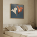 Whispers in Bloom – blue botanical canvas wall art print by Aspire Prints