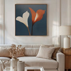 Whispers in Bloom – blue botanical canvas wall art print by Aspire Prints