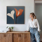 Whispers in Bloom – blue botanical canvas wall art print by Aspire Prints