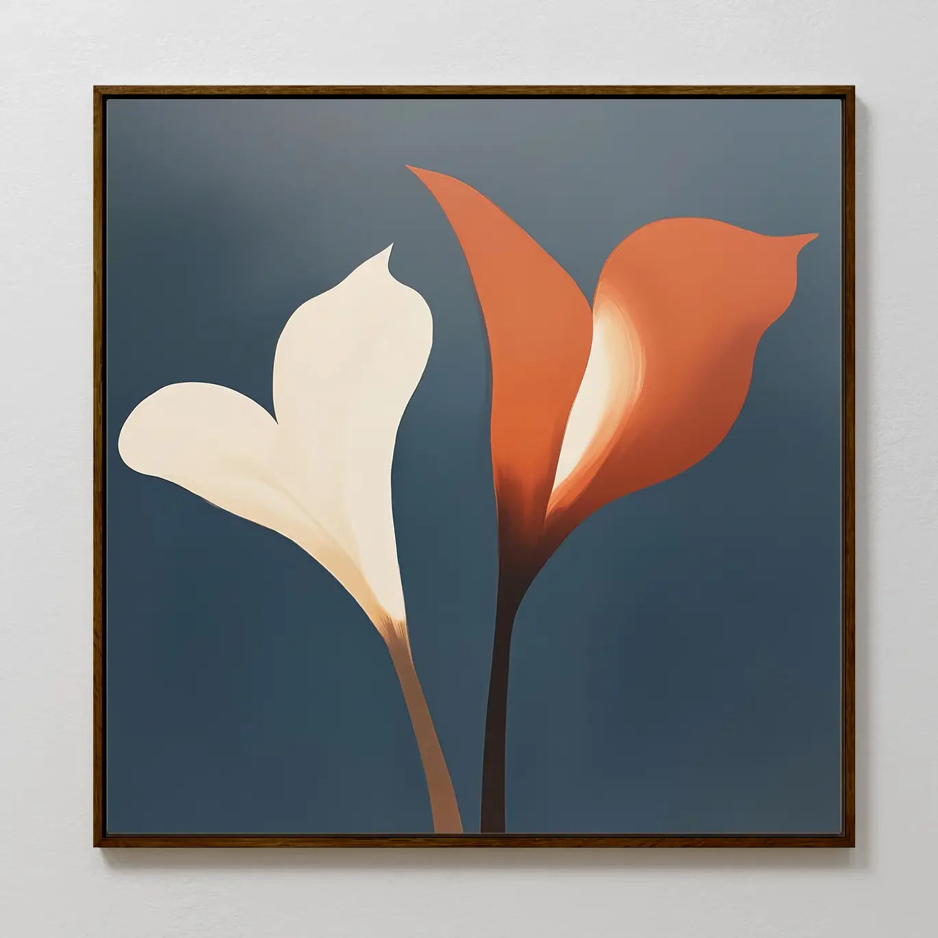 Whispers in Bloom – blue botanical canvas wall art print by Aspire Prints