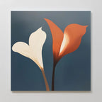 Whispers in Bloom – blue botanical canvas wall art print by Aspire Prints