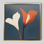 Whispers in Bloom – blue botanical canvas wall art print by Aspire Prints