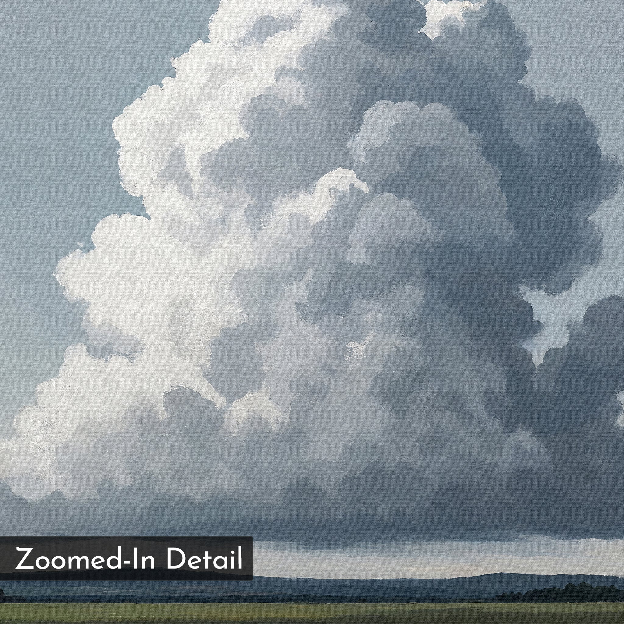 Where Clouds Climb Canvas Print – neutral-toned cloud canvas wall art print by Aspire Prints