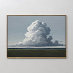 Where Clouds Climb Canvas Print – neutral-toned cloud canvas wall art print by Aspire Prints