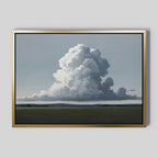 Where Clouds Climb Canvas Print – neutral-toned cloud canvas wall art print by Aspire Prints