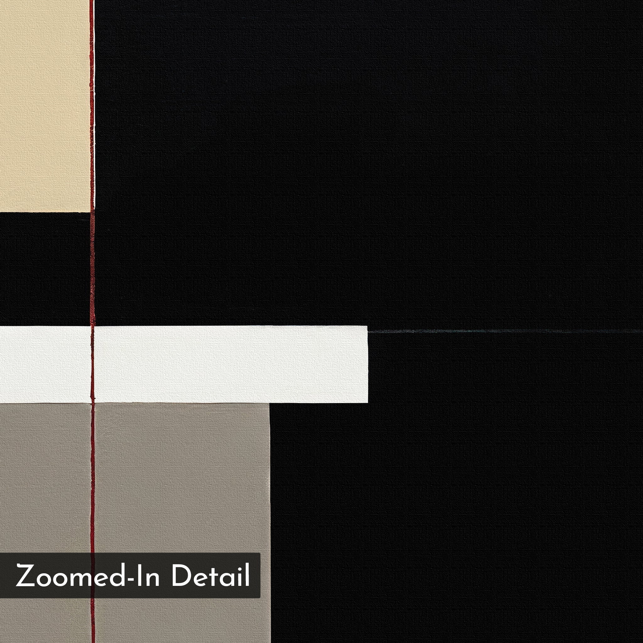 Whispered Symmetry in Taupe – black and white abstract canvas wall art print by Aspire Prints