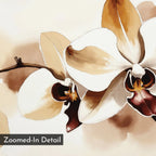 Whispers of Orchid Light – beige and white botanical canvas wall art print by Aspire Prints