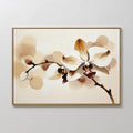 Whispers of Orchid Light – beige and white botanical canvas wall art print by Aspire Prints