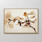 Whispers of Orchid Light – beige and white botanical canvas wall art print by Aspire Prints