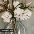 Whispers in Bloom – neutral-toned botanical canvas wall art print by Aspire Prints