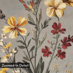 Whispers in Bloom – golden yellow botanical canvas wall art print by Aspire Prints