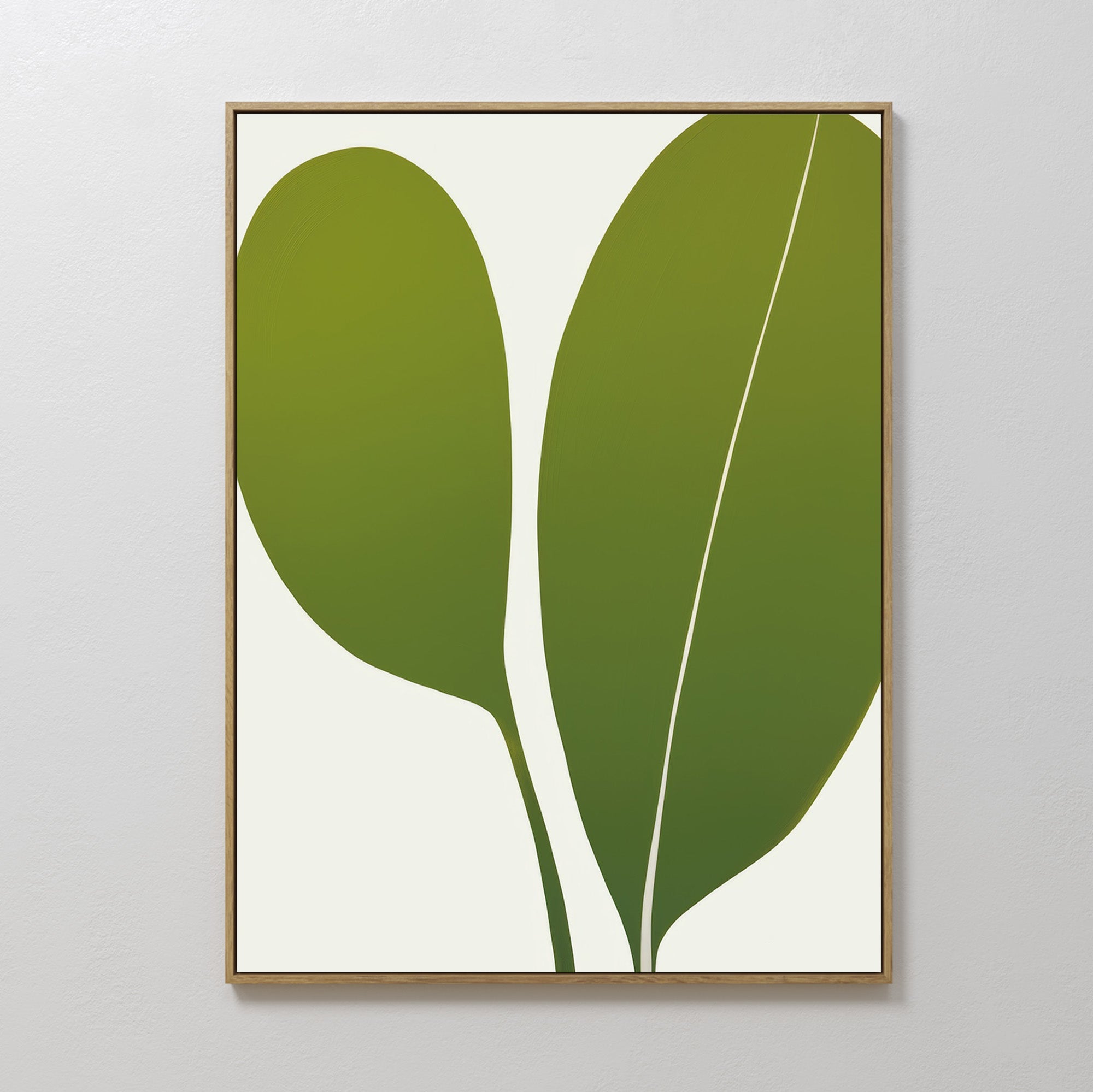 Whispers of Fern – green botanical canvas wall art print by Aspire Prints