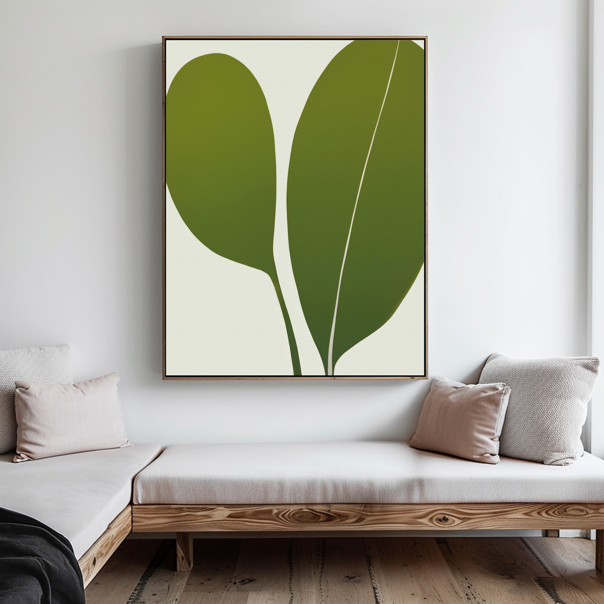 Whispers of Fern – green botanical canvas wall art print by Aspire Prints