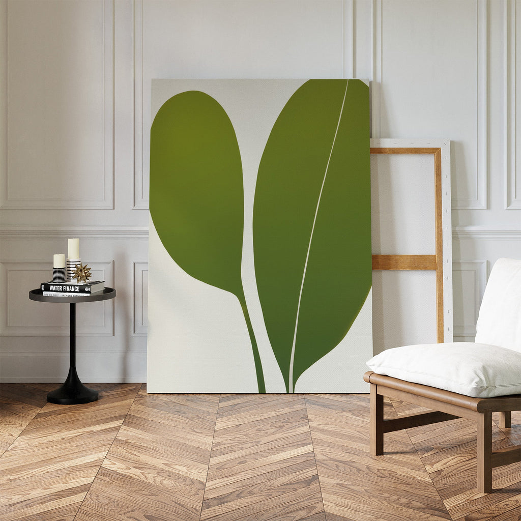 Whispers of Fern – green botanical canvas wall art print by Aspire Prints