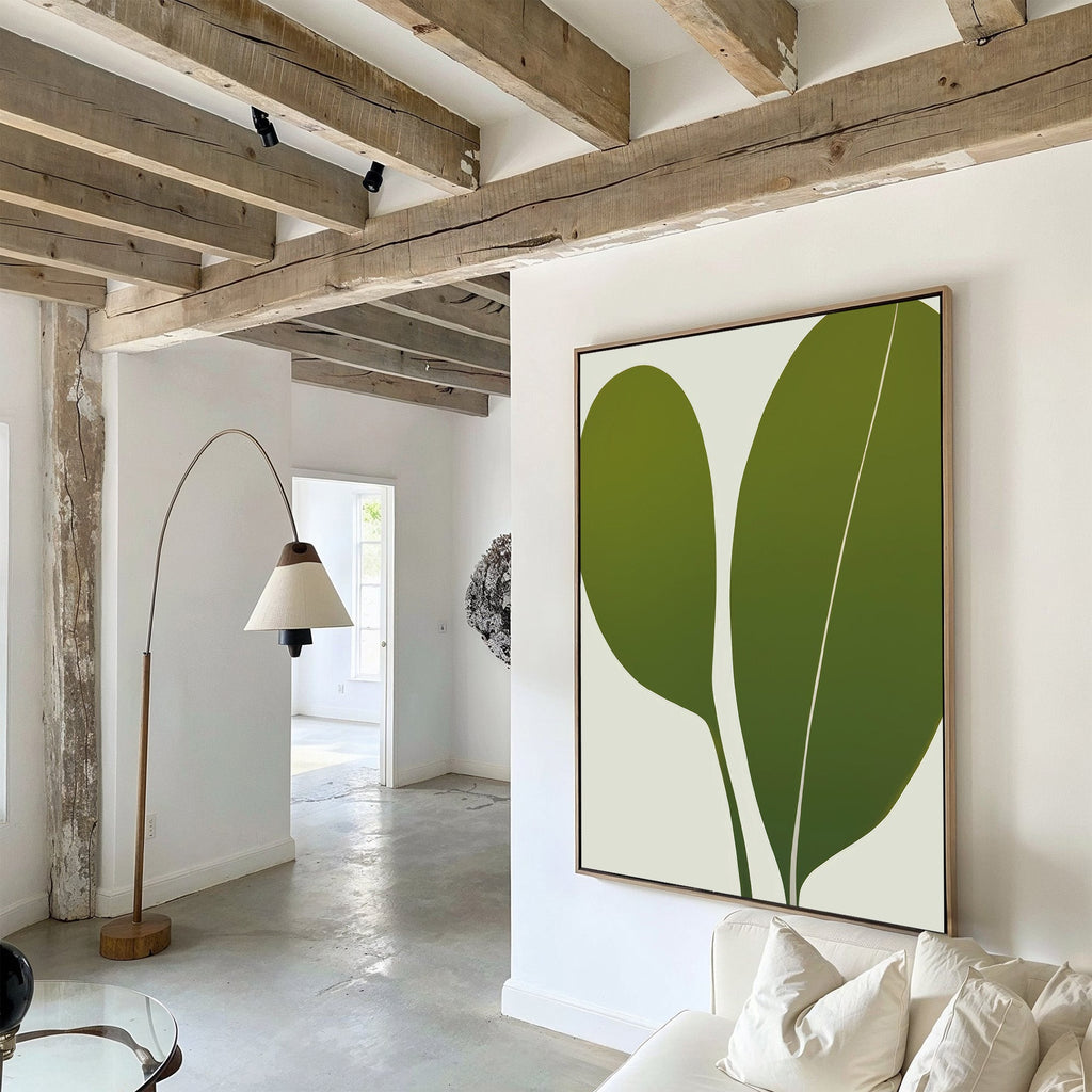 Whispers of Fern – green botanical canvas wall art print by Aspire Prints