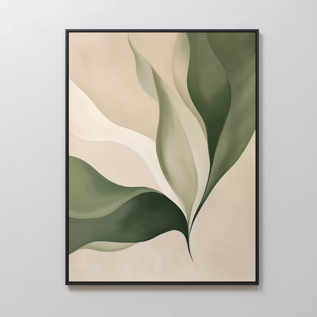 Whispers of the Fern – green botanical canvas wall art print by Aspire Prints