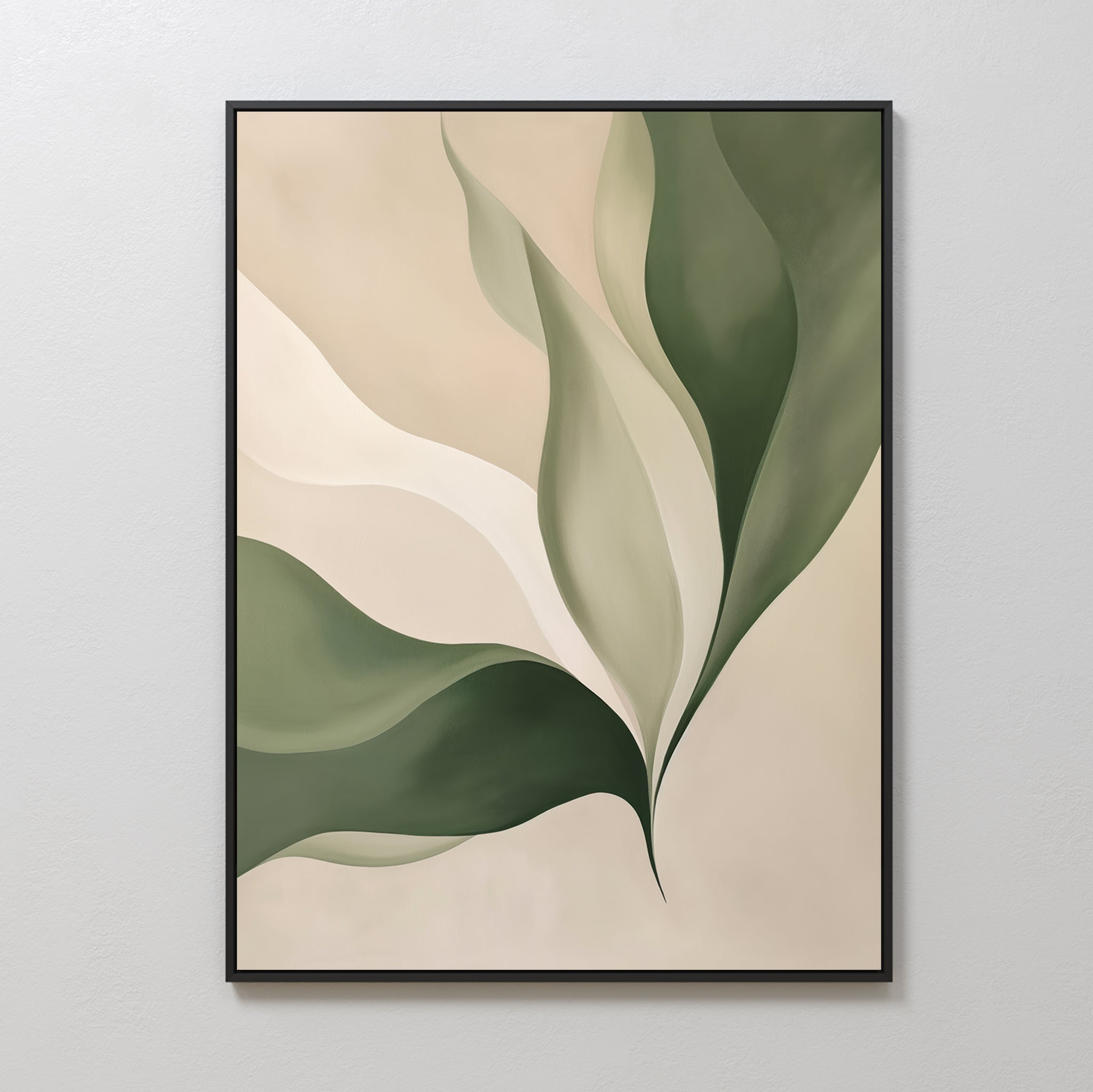 Whispers of the Fern – green botanical canvas wall art print by Aspire Prints