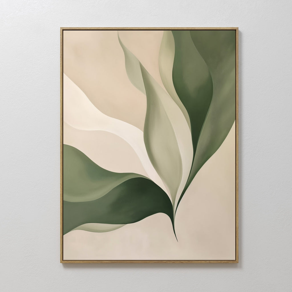 Whispers of the Fern – green botanical canvas wall art print by Aspire Prints