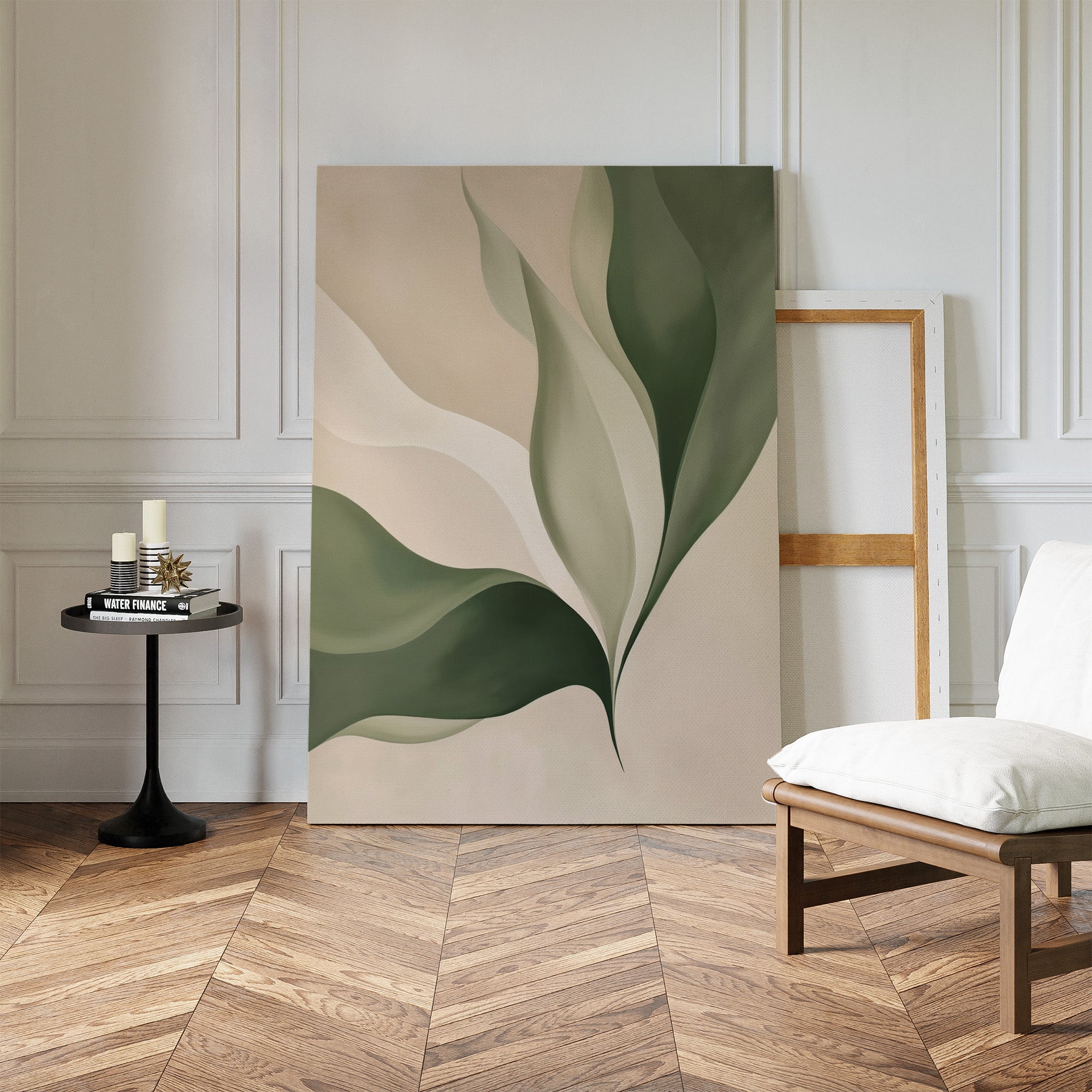 Whispers of the Fern – green botanical canvas wall art print by Aspire Prints