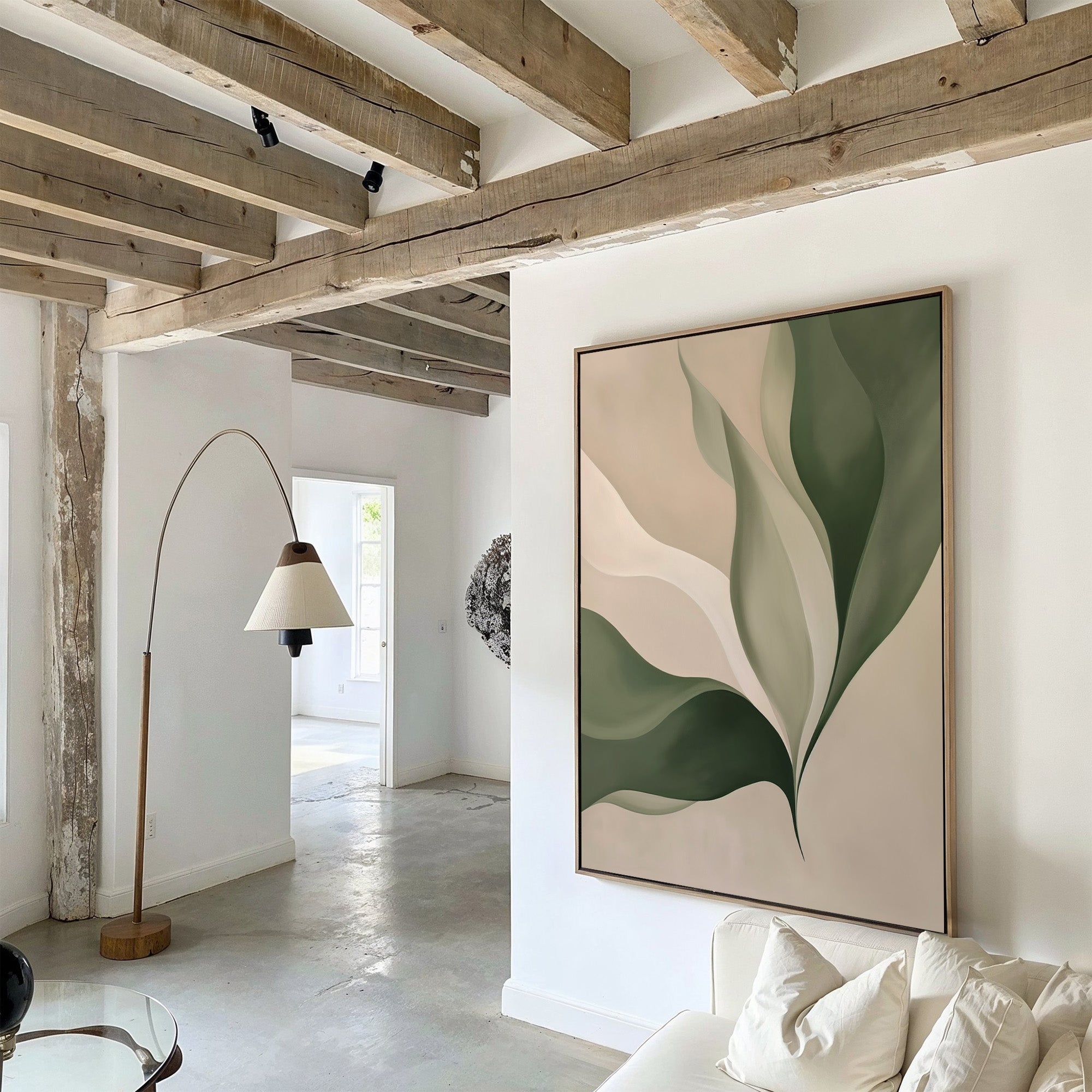 Whispers of the Fern – green botanical canvas wall art print by Aspire Prints