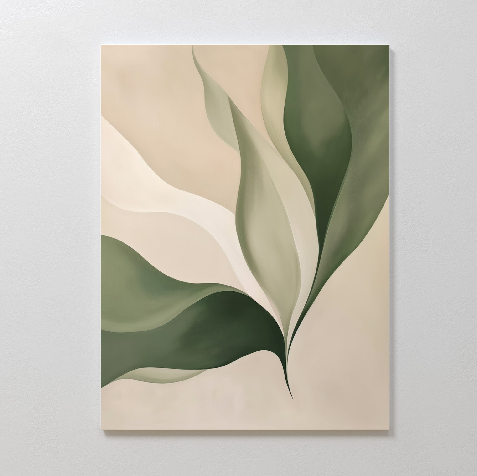 Whispers of the Fern – green botanical canvas wall art print by Aspire Prints