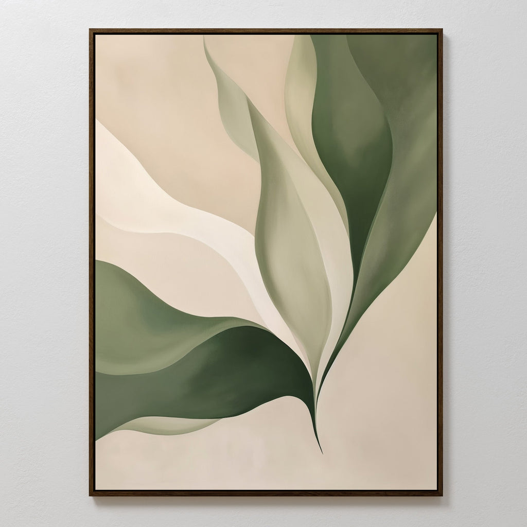 Whispers of the Fern – green botanical canvas wall art print by Aspire Prints