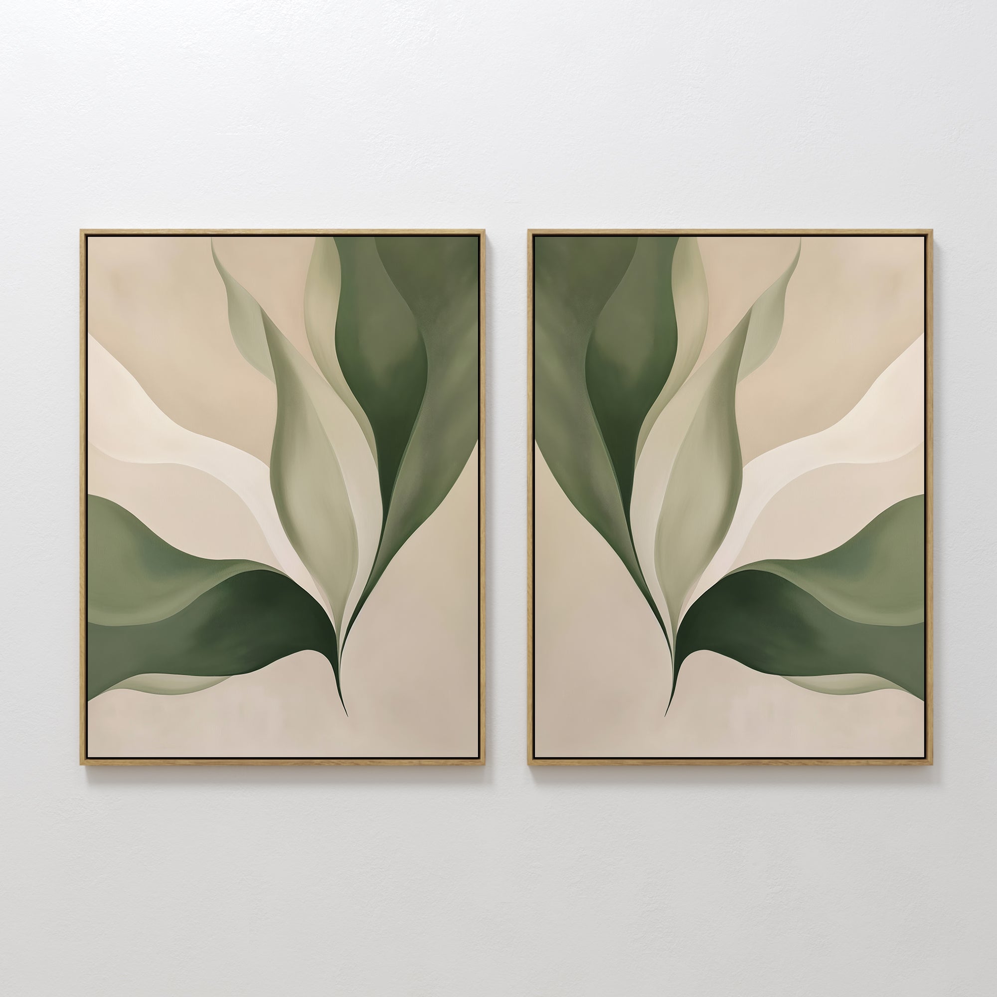 Whispers of Fern – Set of 2 Canvas Prints set of 2 – neutral-toned botanical canvas wall art by Aspire Prints